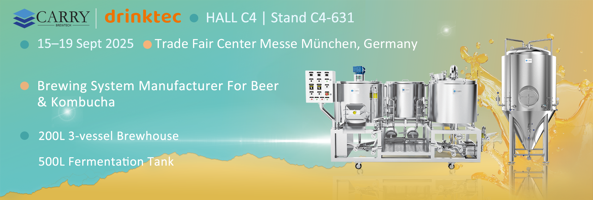 DRINKTEC 2025 | Carry Brewtech Waiting for You at Hall C4-631