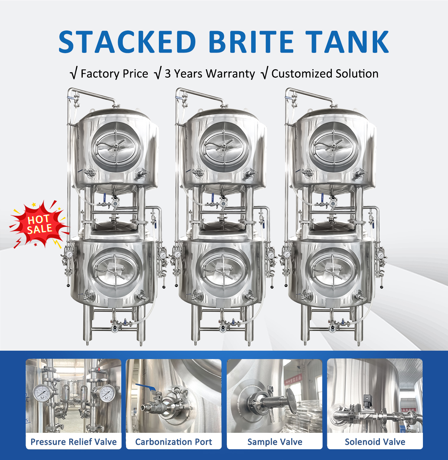 carrybrewtech stacked bright tank lagering tank